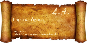 Lapina Ágnes névjegykártya